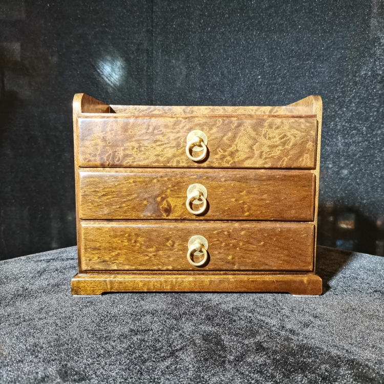 3层首饰盒 金丝楠乌木首饰盒子 首饰收纳盒 多层首饰收纳盒