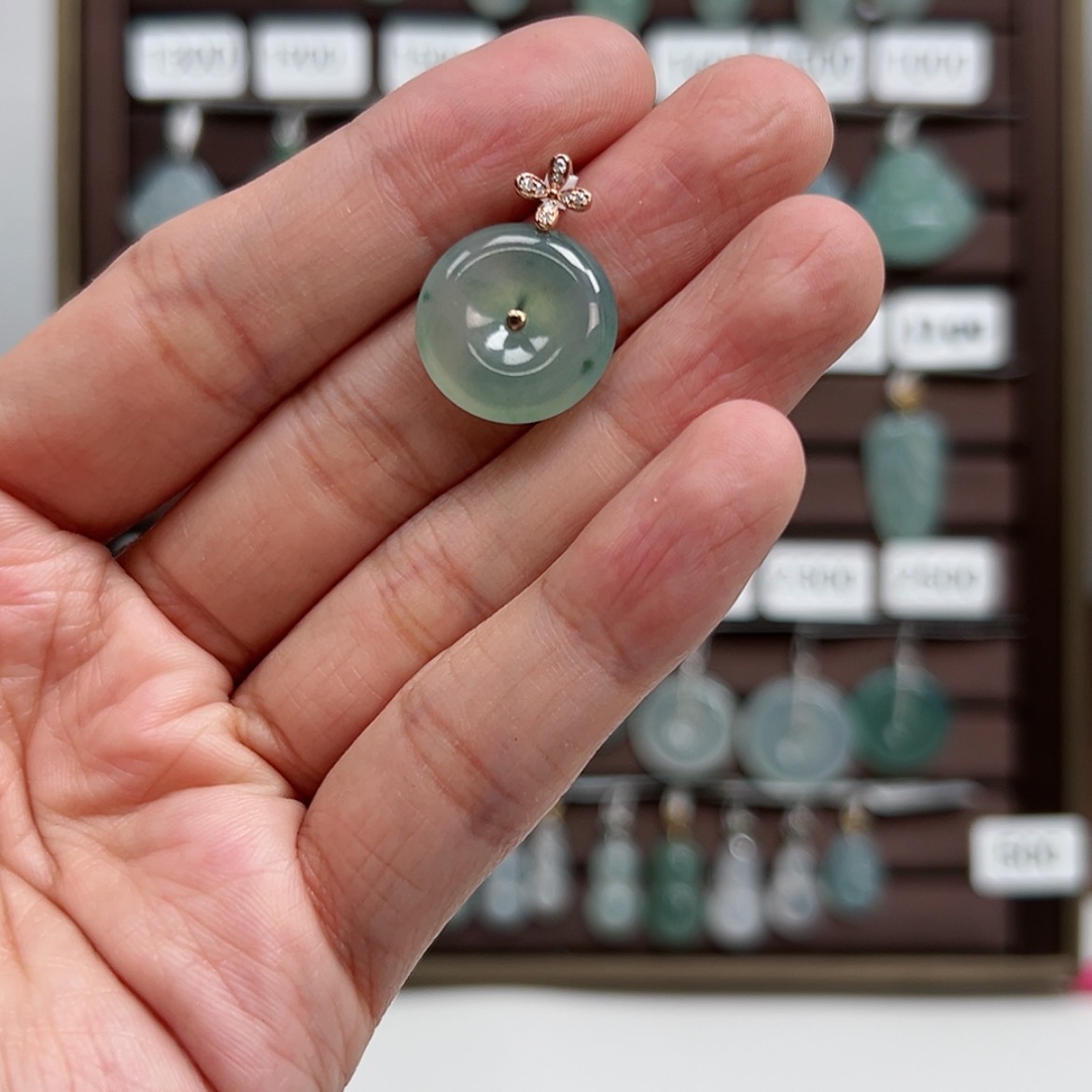 【闪购商品】翡翠颈饰18K金镶嵌