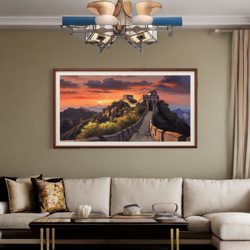 永固长城张俊龙原创油画肌理复刻版画大堂沙发背景墙办公室装饰画