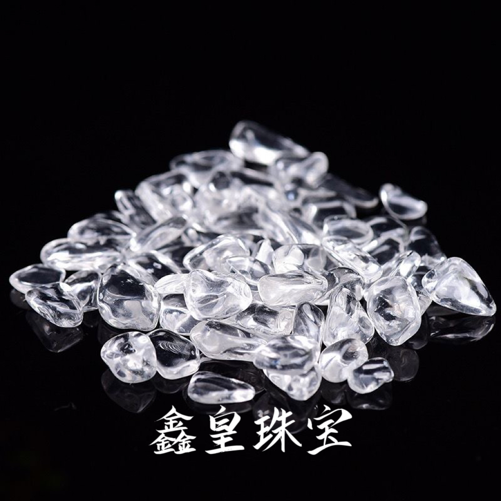 天然白水晶消磁石水晶手链净化消磁石优质原矿透体水晶矿石原料