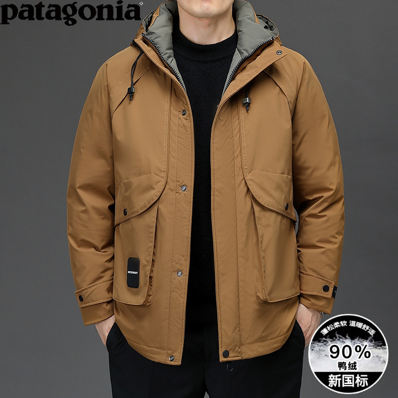 Patagonia/巴塔哥尼亚户外男士冬季时尚保暖白鸭绒舒适厚款羽绒服