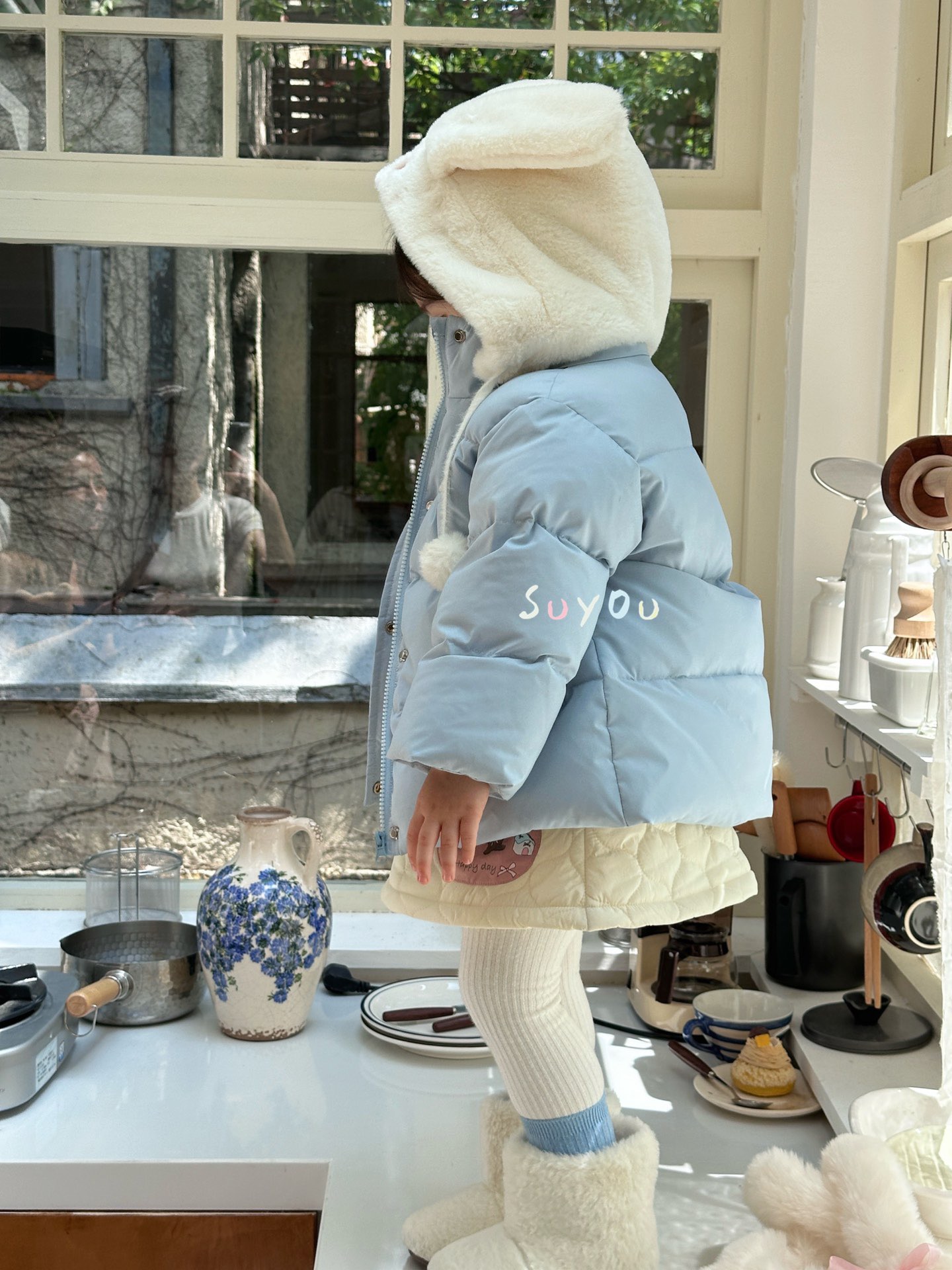 【045】实体品牌2024秋冬新款韩系网红潮款搭配男童女童羽绒服保暖