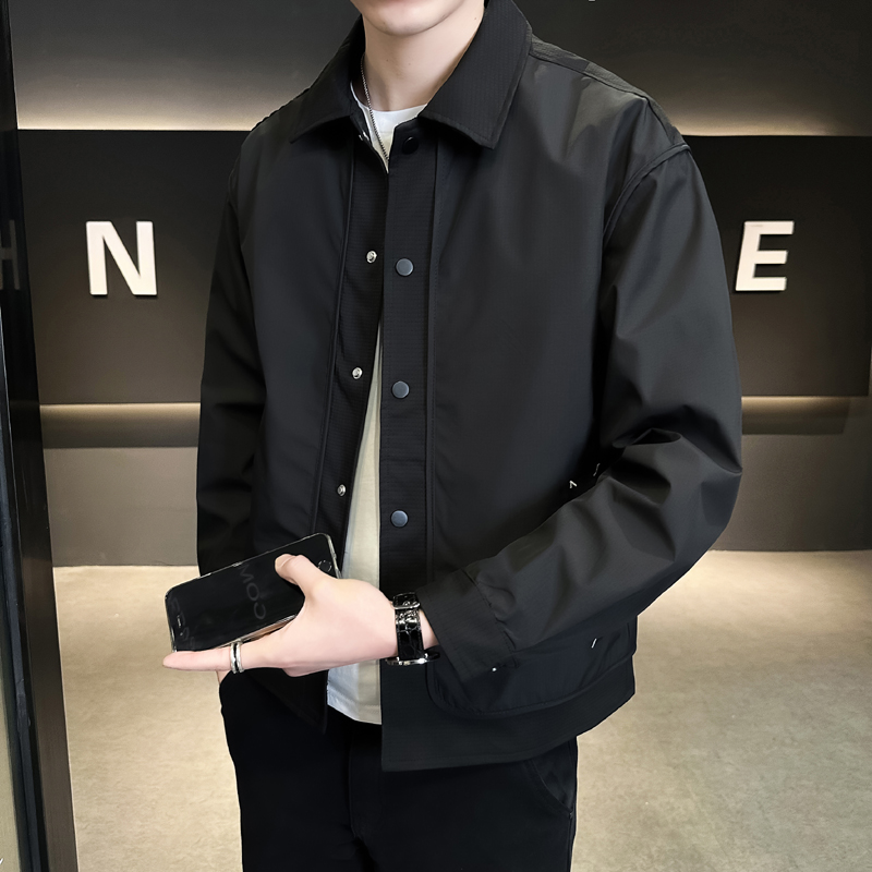 【bing哥哥】男士轻奢净版春季翻领夹克