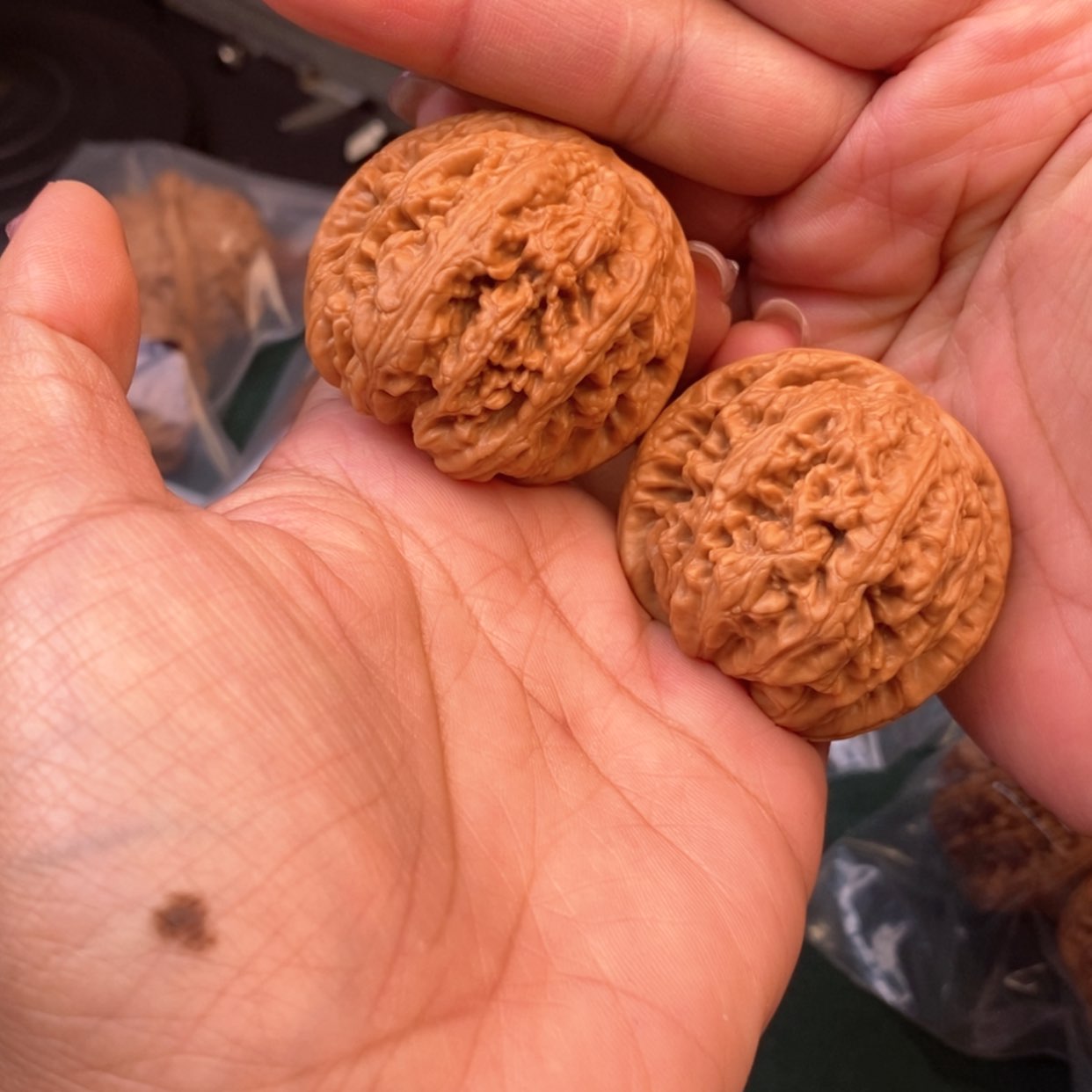 【闪购商品】文玩核桃把件粗筋42
