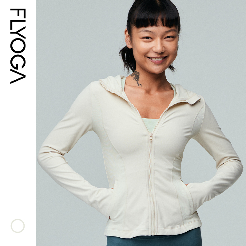 FLYOGA飞蓝瑜伽服新款长袖开衫修身显瘦外套秋跑步瑜伽外套31602