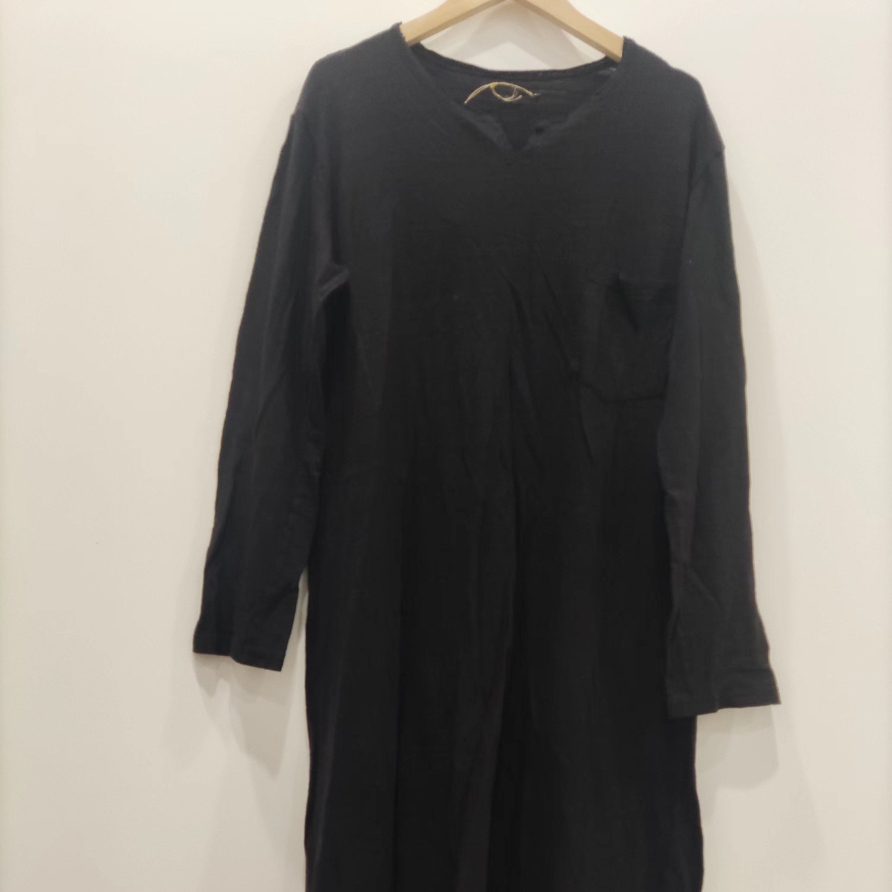 左岸迷香原创黑色长T恤81723