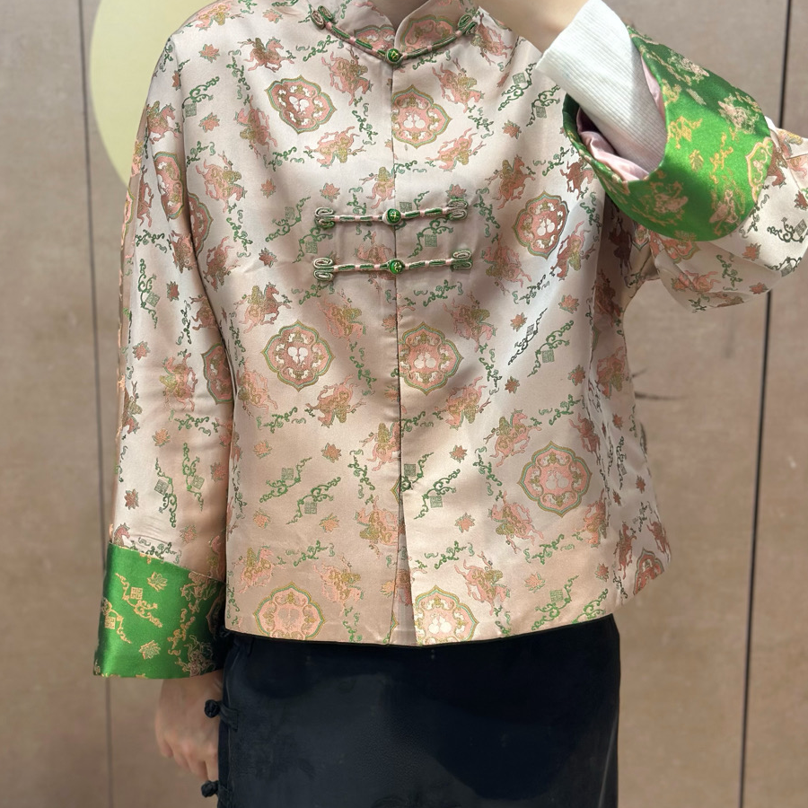 满分桑蚕丝宋锦外套 如意福寿多多纹 气质 中国风 时尚 长袖 
