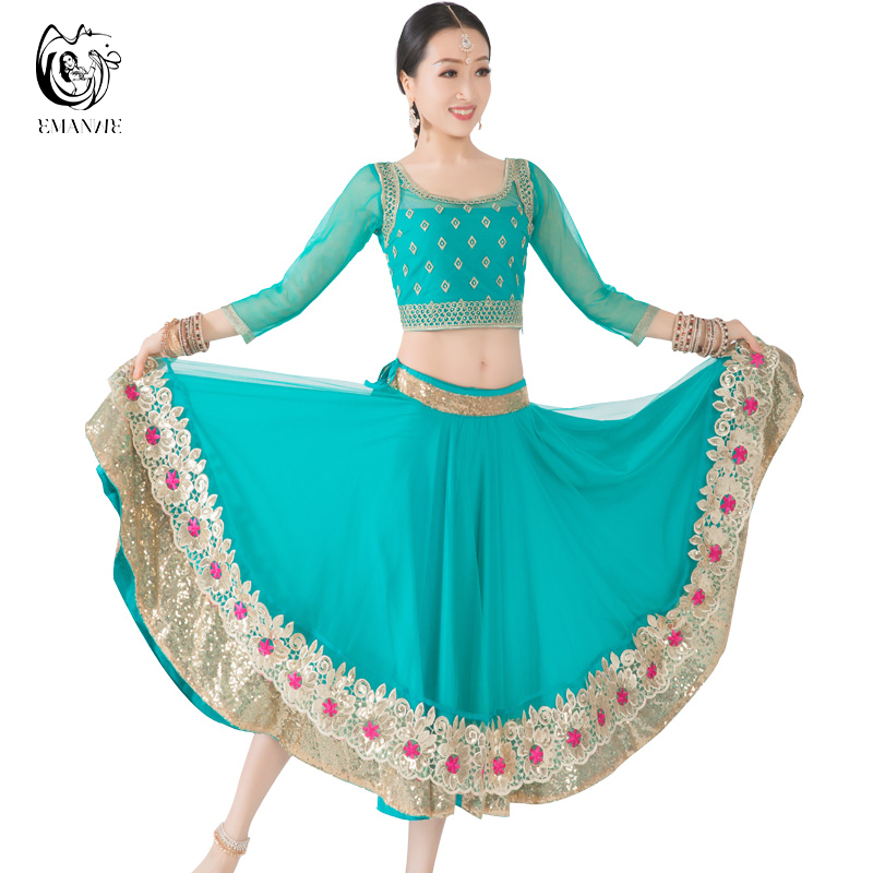 B281依曼异域风情印度舞服装民族风女新疆舞蹈服新款百搭半身裙