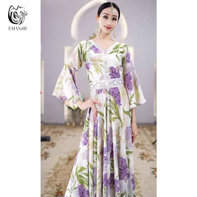 【慧慧】A371依曼异域风情民族风新疆舞服装服连衣裙女装舞蹈跳舞