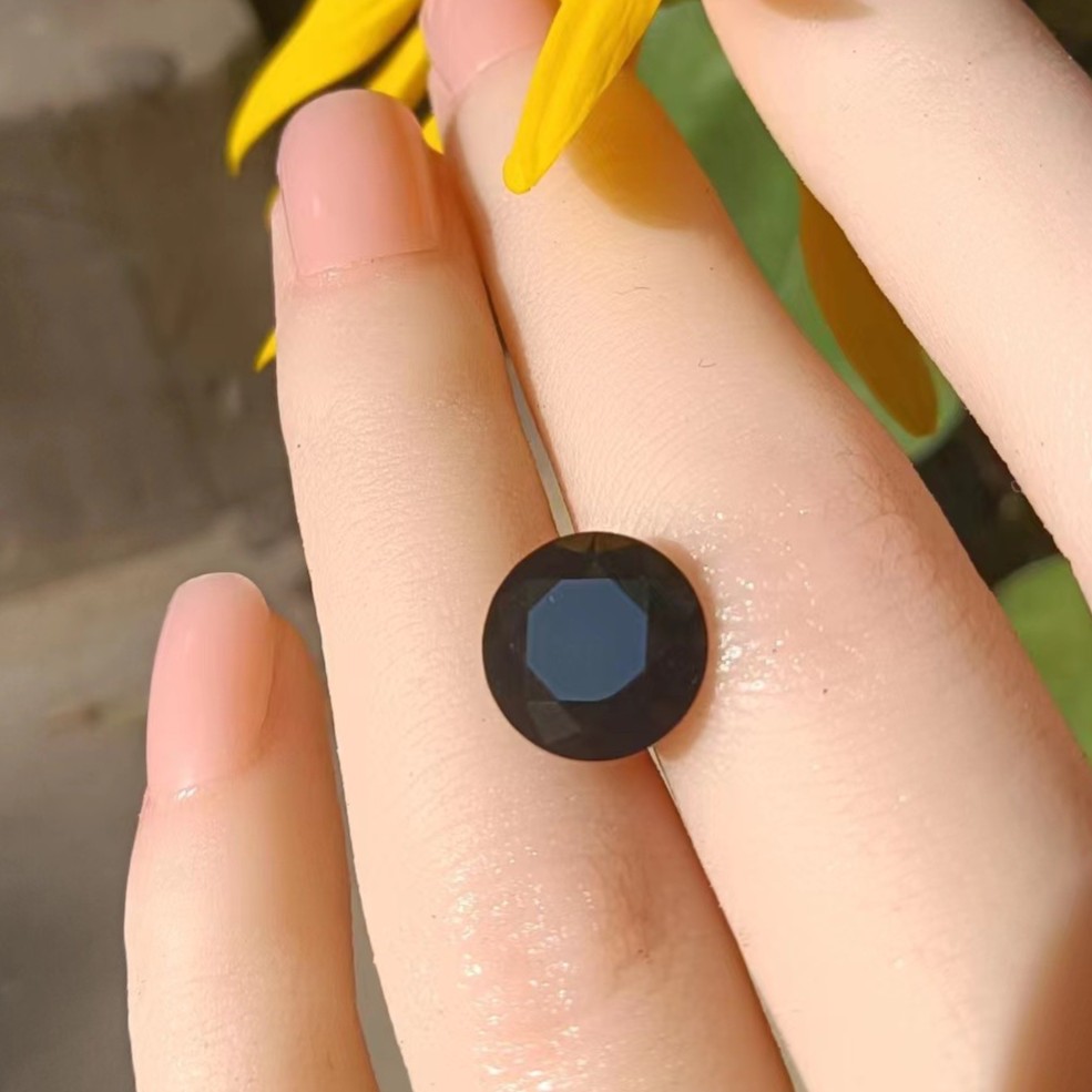 黑玛瑙13mm圆钻裸石