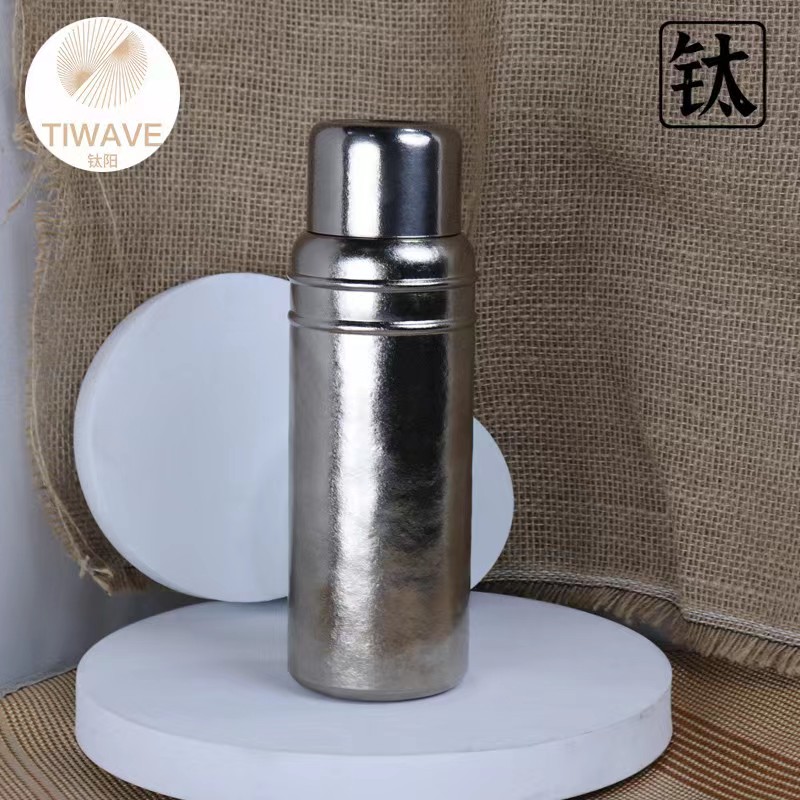 【钛阳旗舰款】600ml纯钛大容量焖茶双盖保温壶w023