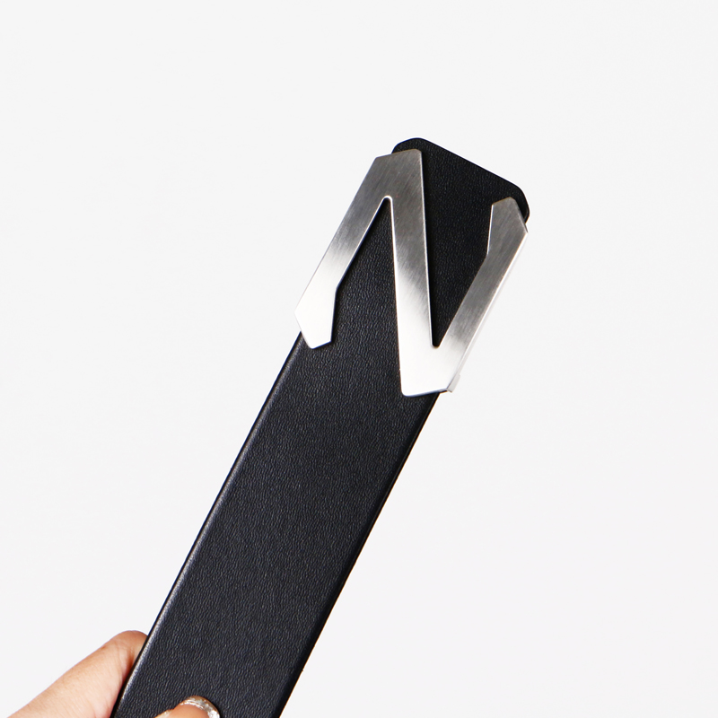 商务百搭男士纯手工订制头层植鞣牛皮腰带304不锈钢扣头裤腰带