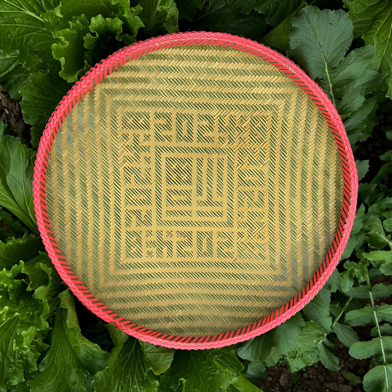 老传桶精编2024福字簸箕头层青篾纯手工竹编簸箕晾晒竹器送礼福气