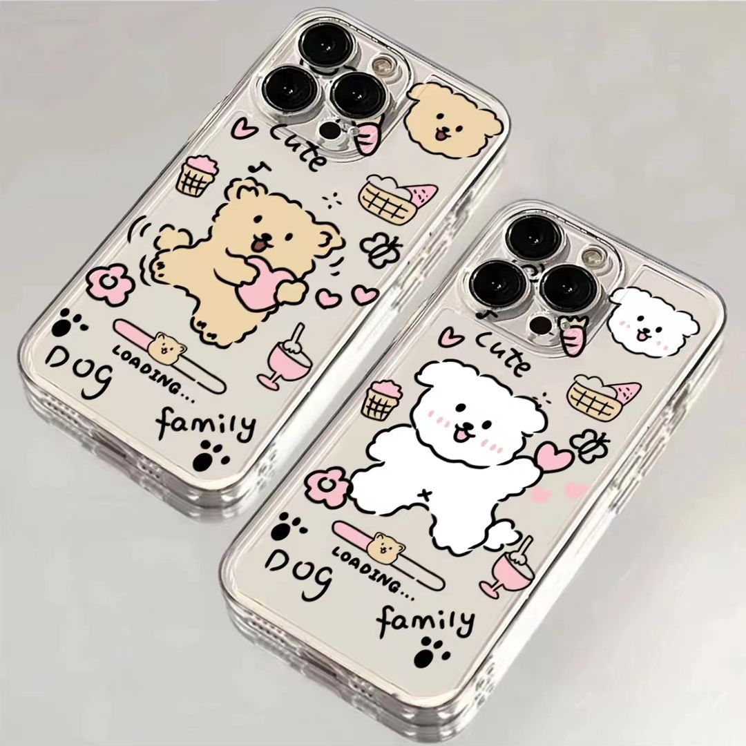 可爱小狗狗适用苹果15promax手机壳iPhone14/13情侣78plus/XR软XS