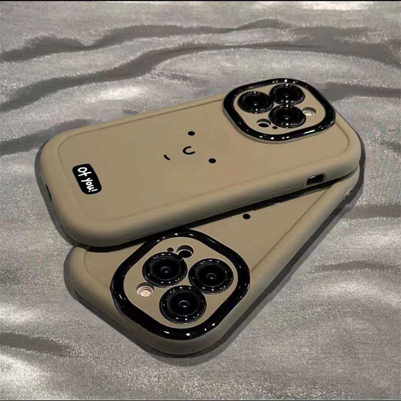 趣味小表情泡芙壳适用苹果15手机壳iphone13/14promax防摔12/11软