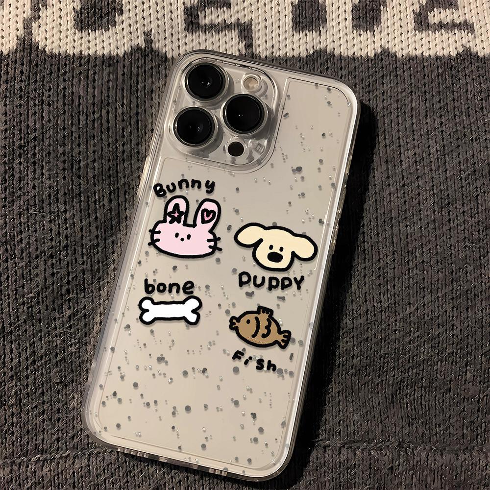 卡通小鱼小狗苹果小米oppovivo华为适用iPhone12/13/14/15手机壳