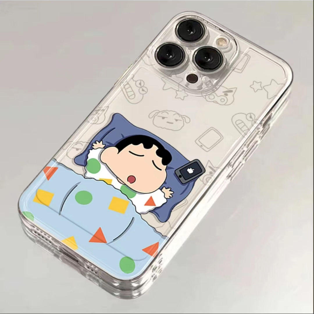 睡觉小新适用苹果小米oppovivo华为iPhone12手机壳/13/14/15/软