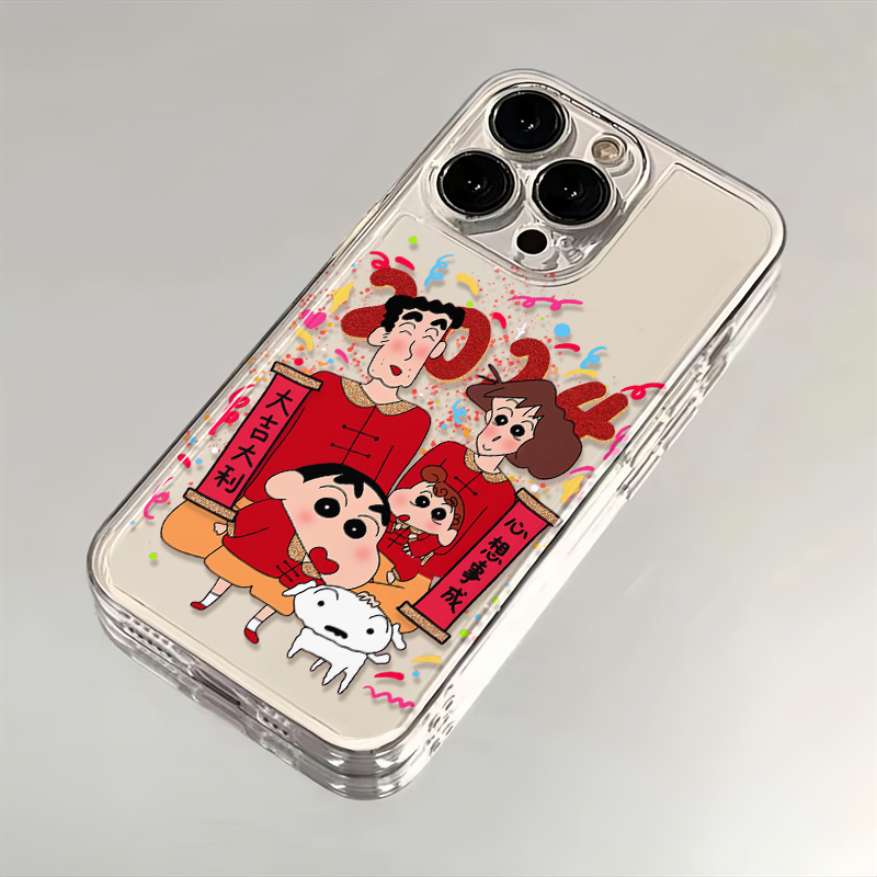 小新新年一家适用苹果15手机壳iPhone11软/12/13透明14promax个性