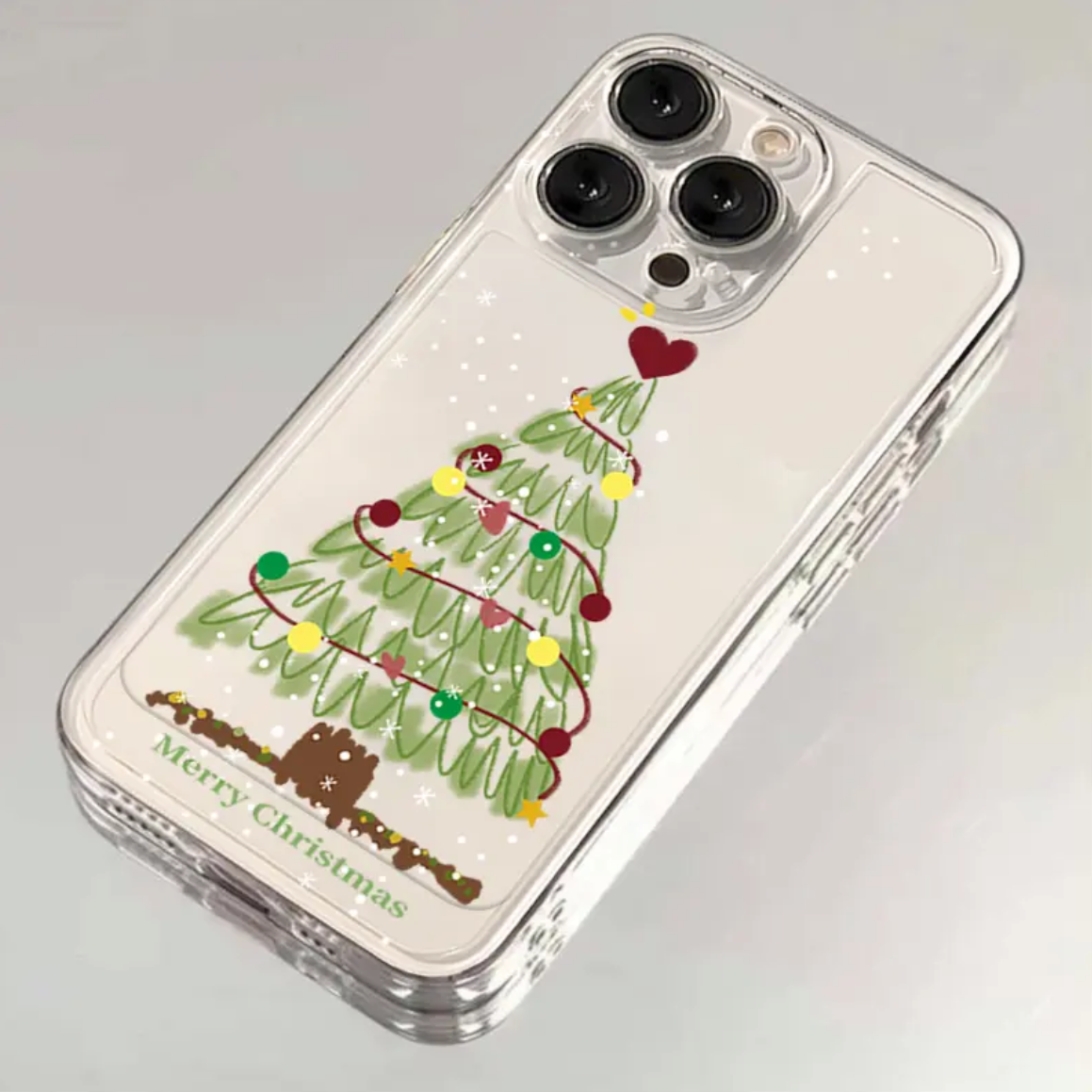 爱心圣诞树适用苹果小米oppovivo华为iPhone12手机壳/13/14/15/软