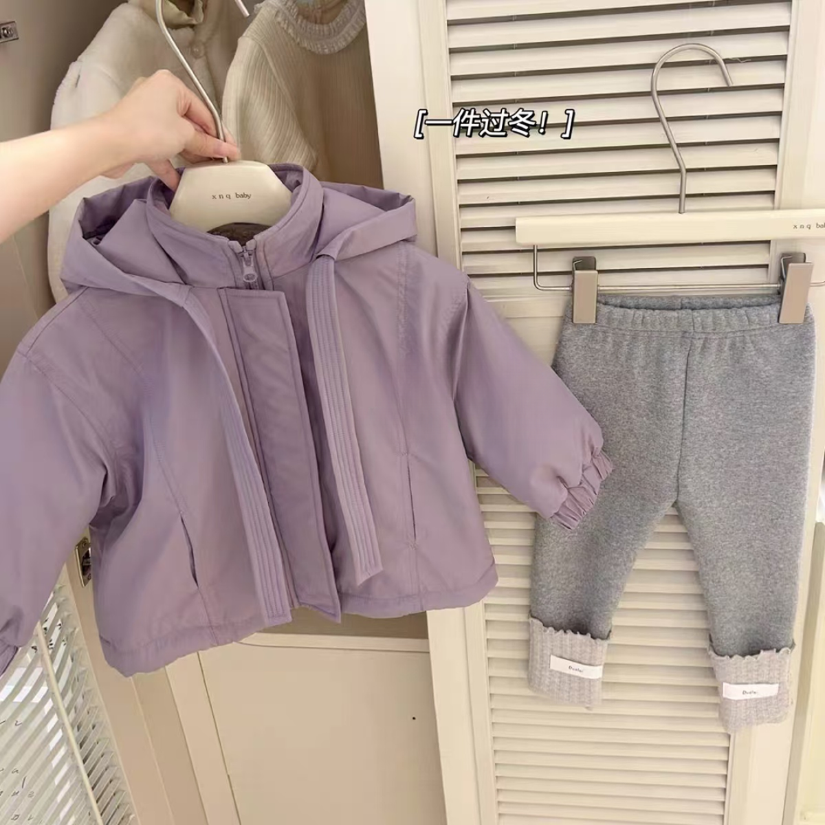 女童外套加绒棉衣冬装女宝宝加厚派克服2025套装新款儿童棉服棉袄