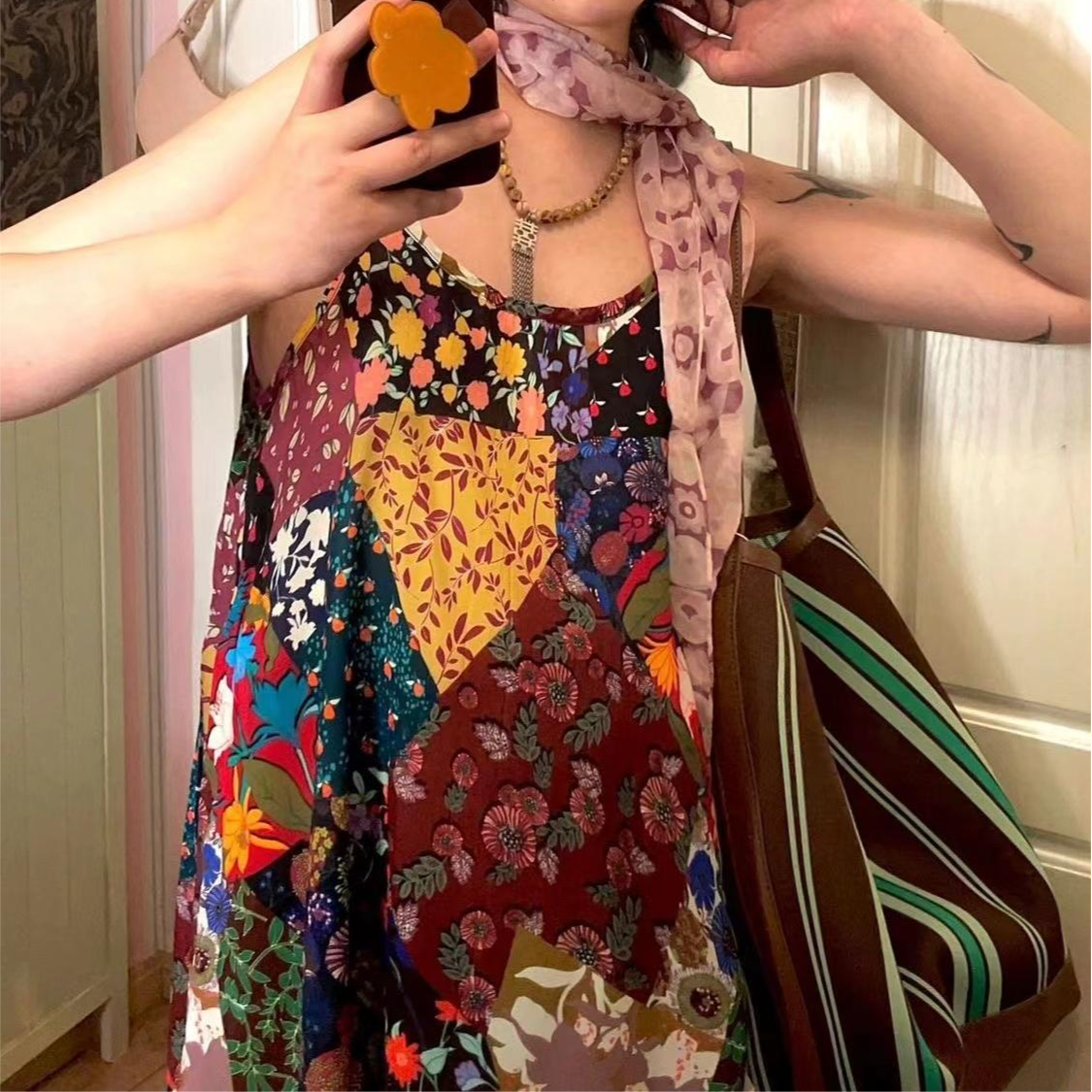 气质碎花宽松百搭连衣裙