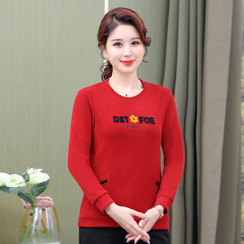 宽松卫衣女2023新款韩版圆领套头无帽印花长袖常规款休闲百搭上衣