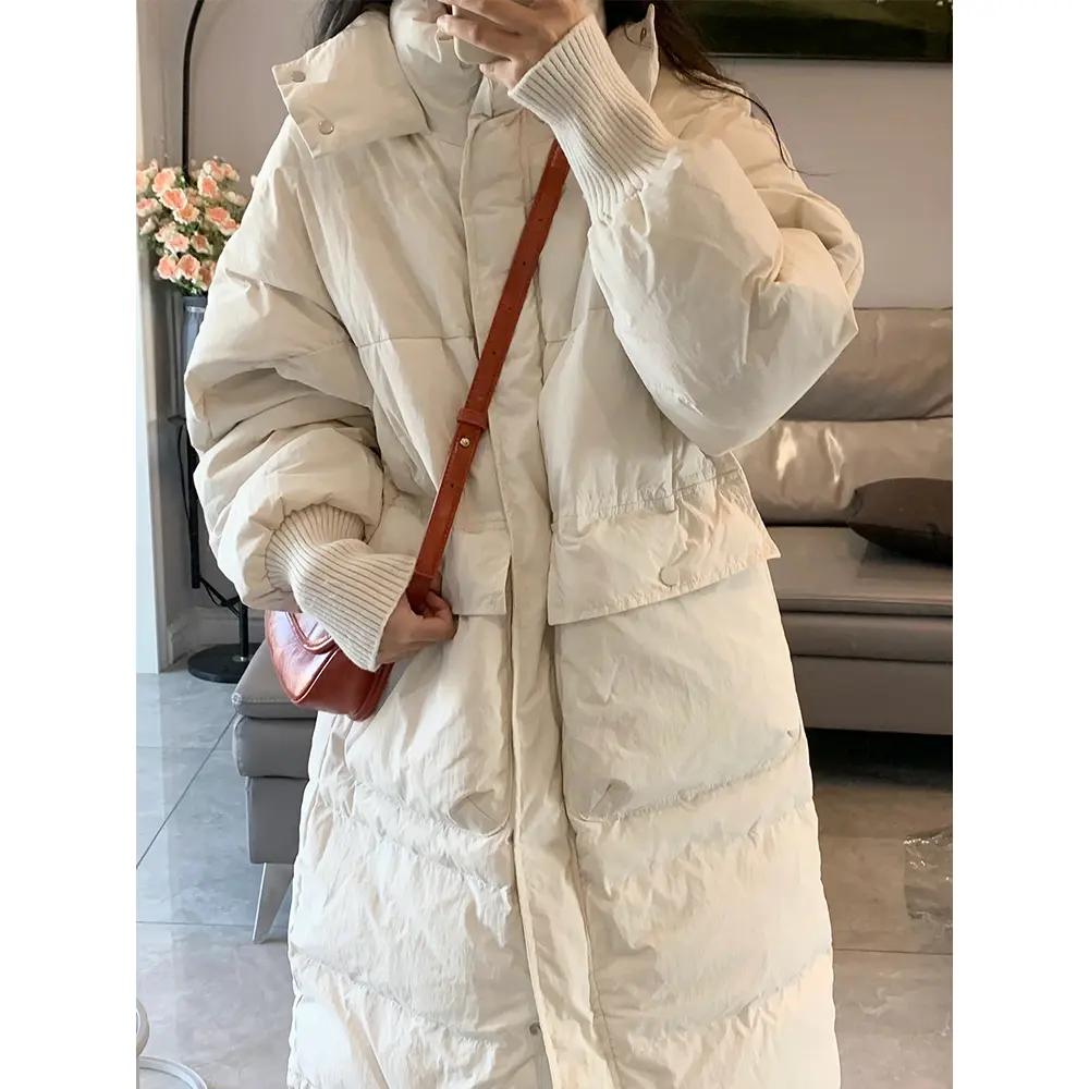 韩版大被子羽绒服服女中长款小个子连帽棉衣冬季外套加厚20