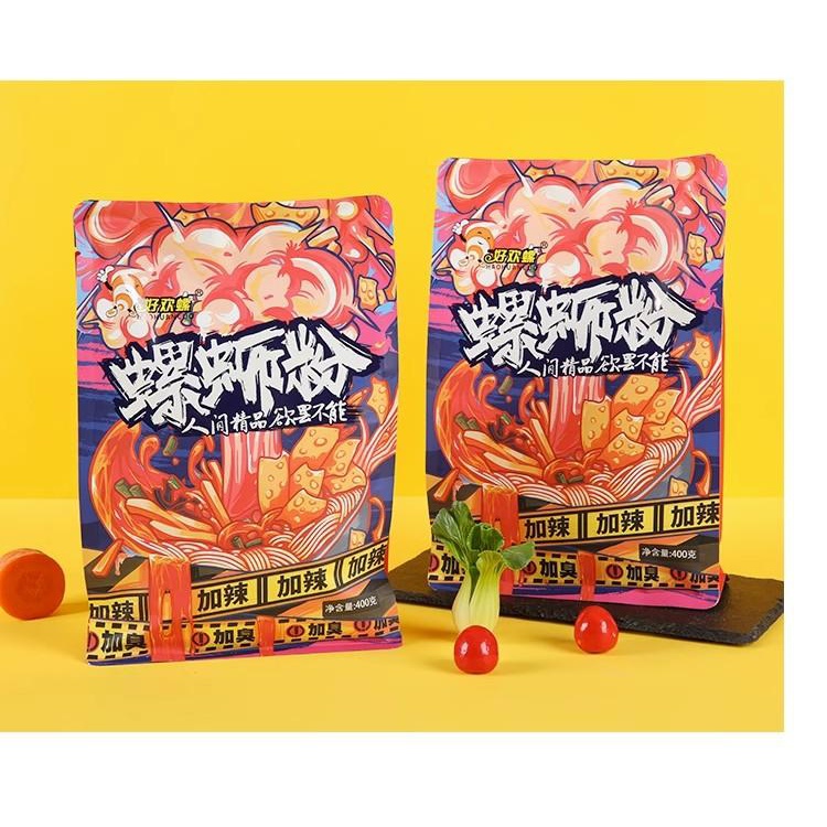 好欢螺加辣加臭400g加量加料柳州螺蛳粉嗦粉米粉汤料爆辣正宗经典
