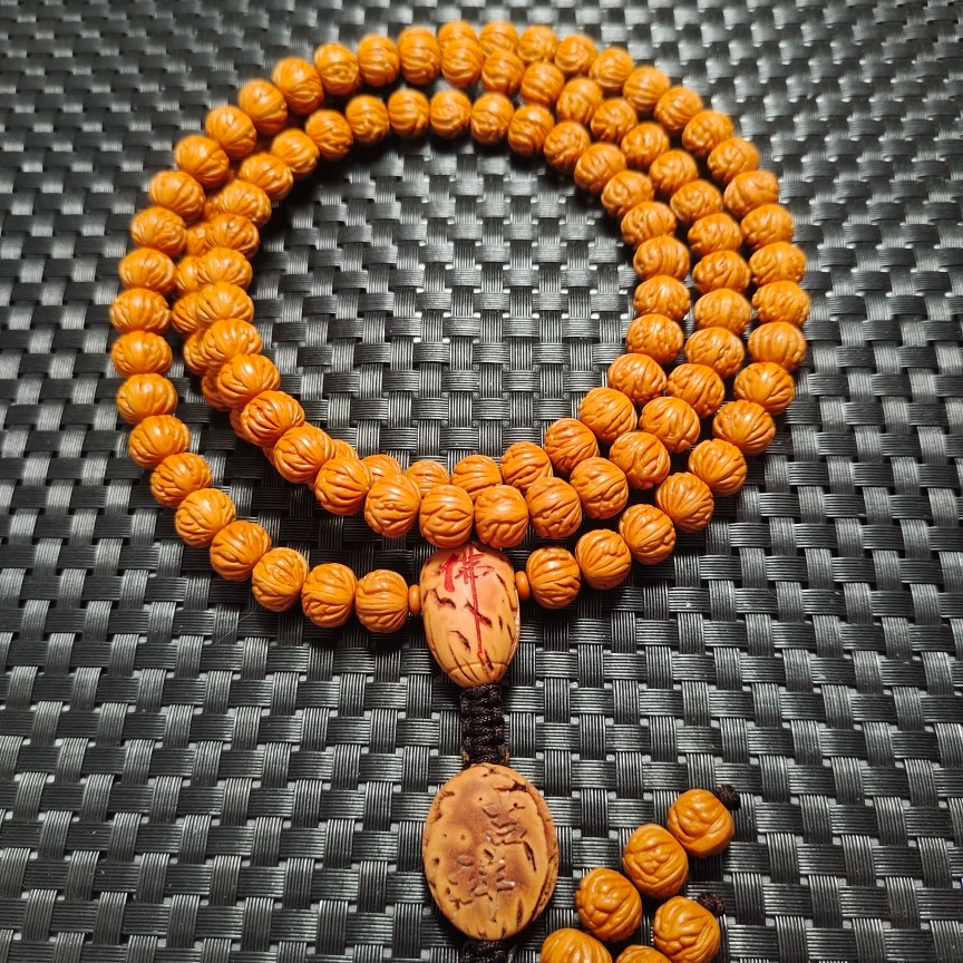 文玩桃核秦岭龙纹小豹纹纯野生精工高端收藏款脖挂吊坠手串高油