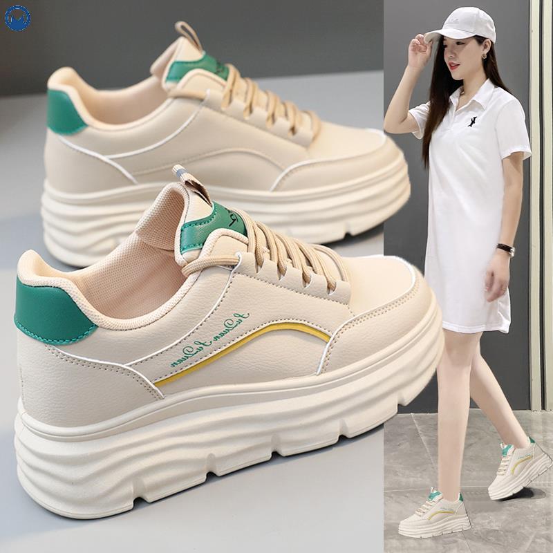 百丽王秋冬季配裙女鞋厚底休闲舒服百搭小个子仙女工作板鞋小白鞋