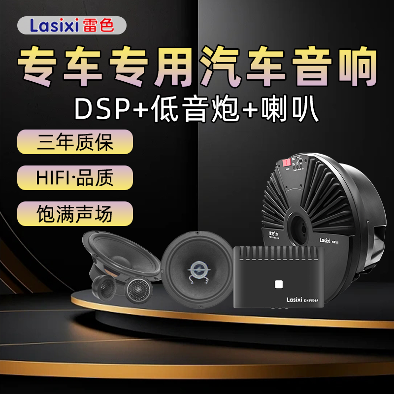 Lasixi/雷色专车专用DSP汽车功放备胎低音炮套装喇叭同轴音响改装