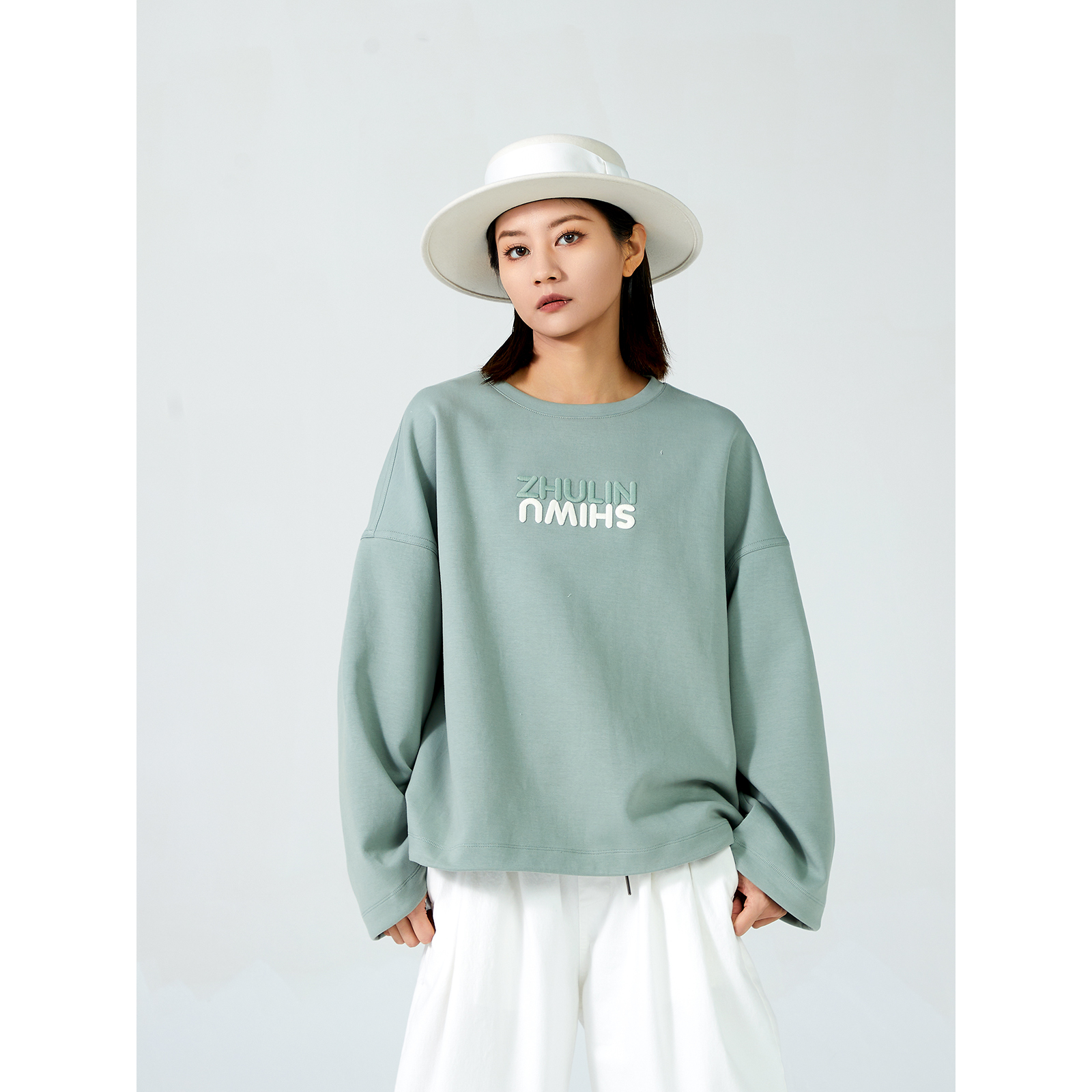 女装瑕疵品203231214秋冬圆领卫衣休闲百搭时尚潮流上衣