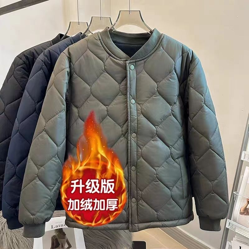 棉衣男立领加绒加厚内穿保暖小棉袄防风工作打底内胆夹棉服外套