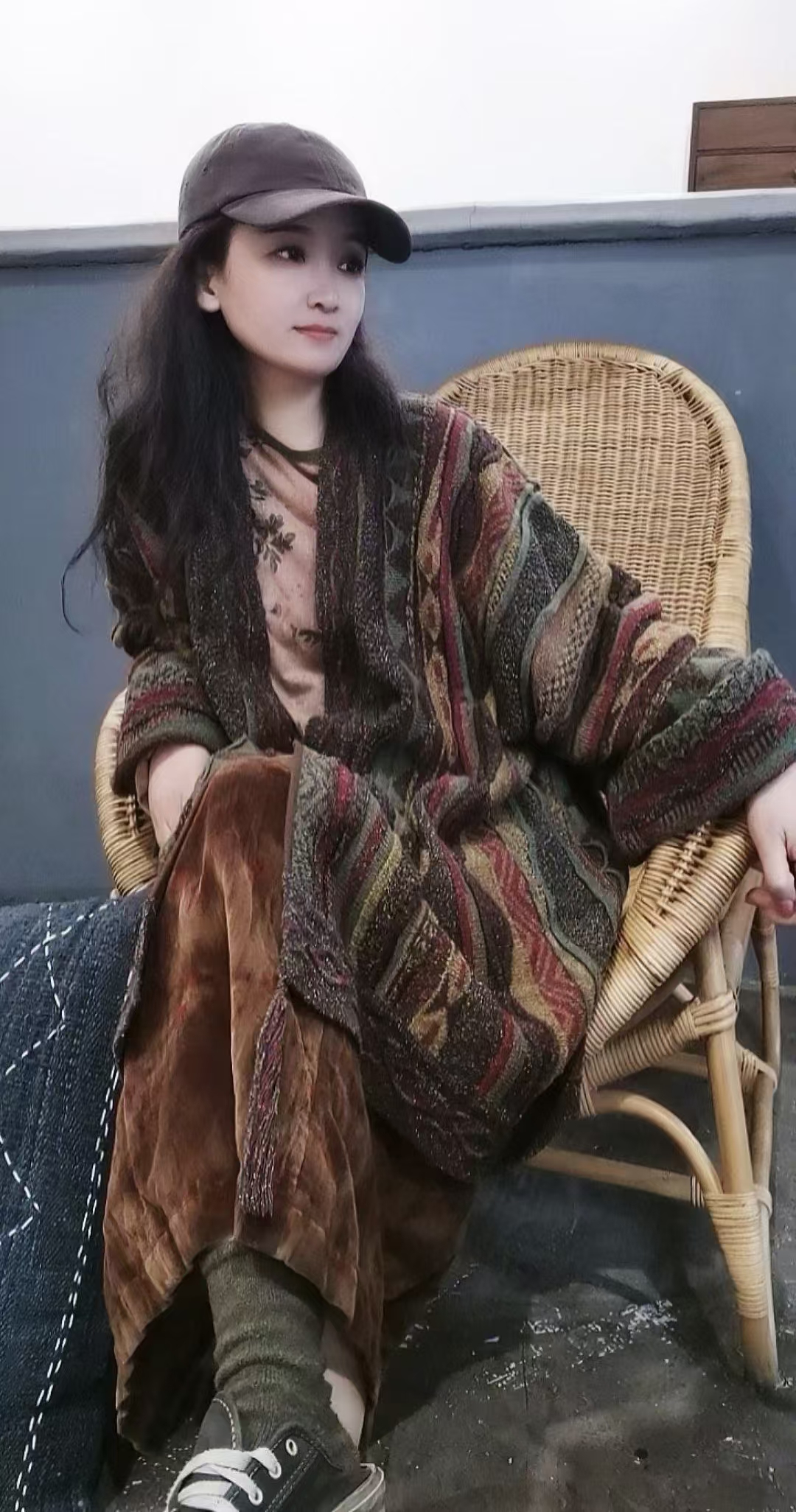 【云雾里】1245波普纹开衫袍