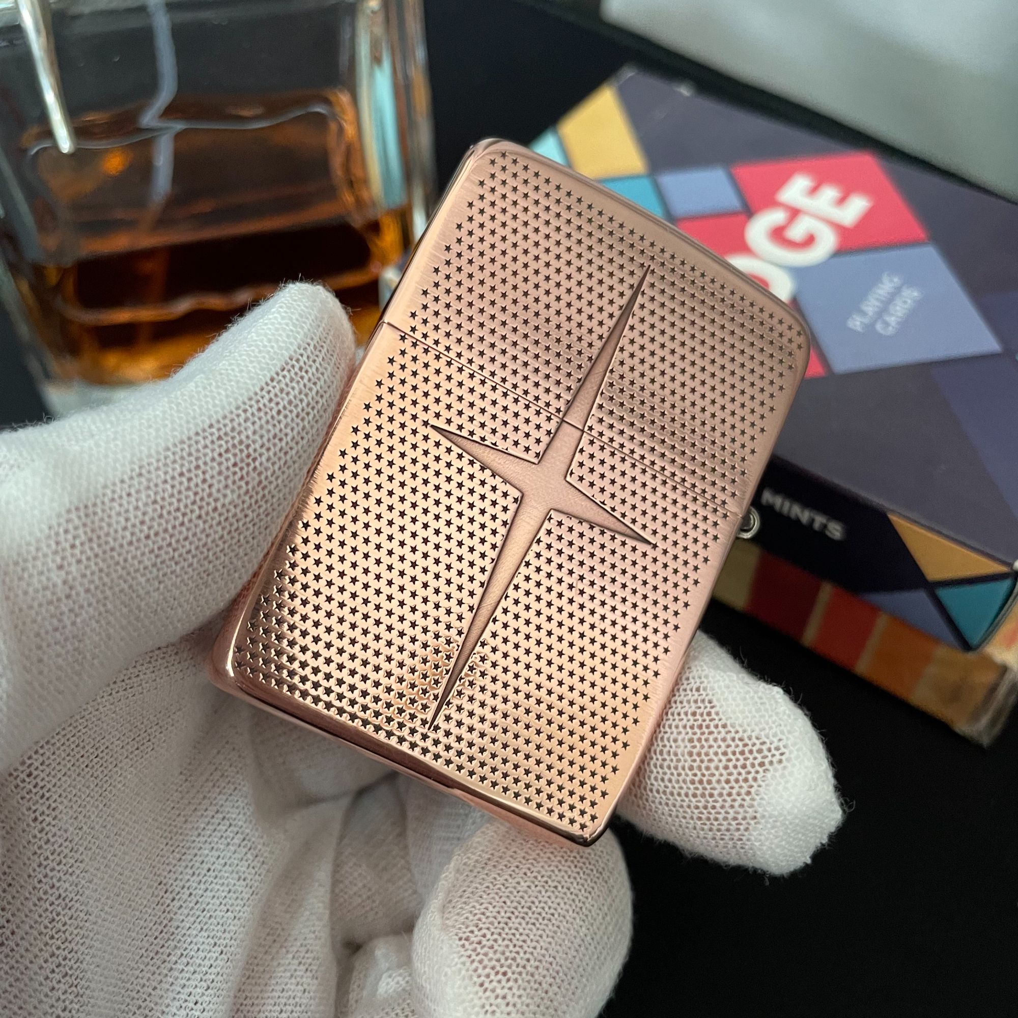 紫铜打火机外壳定制 七星大圣 四铰链 纯紫铜材质 仅外壳