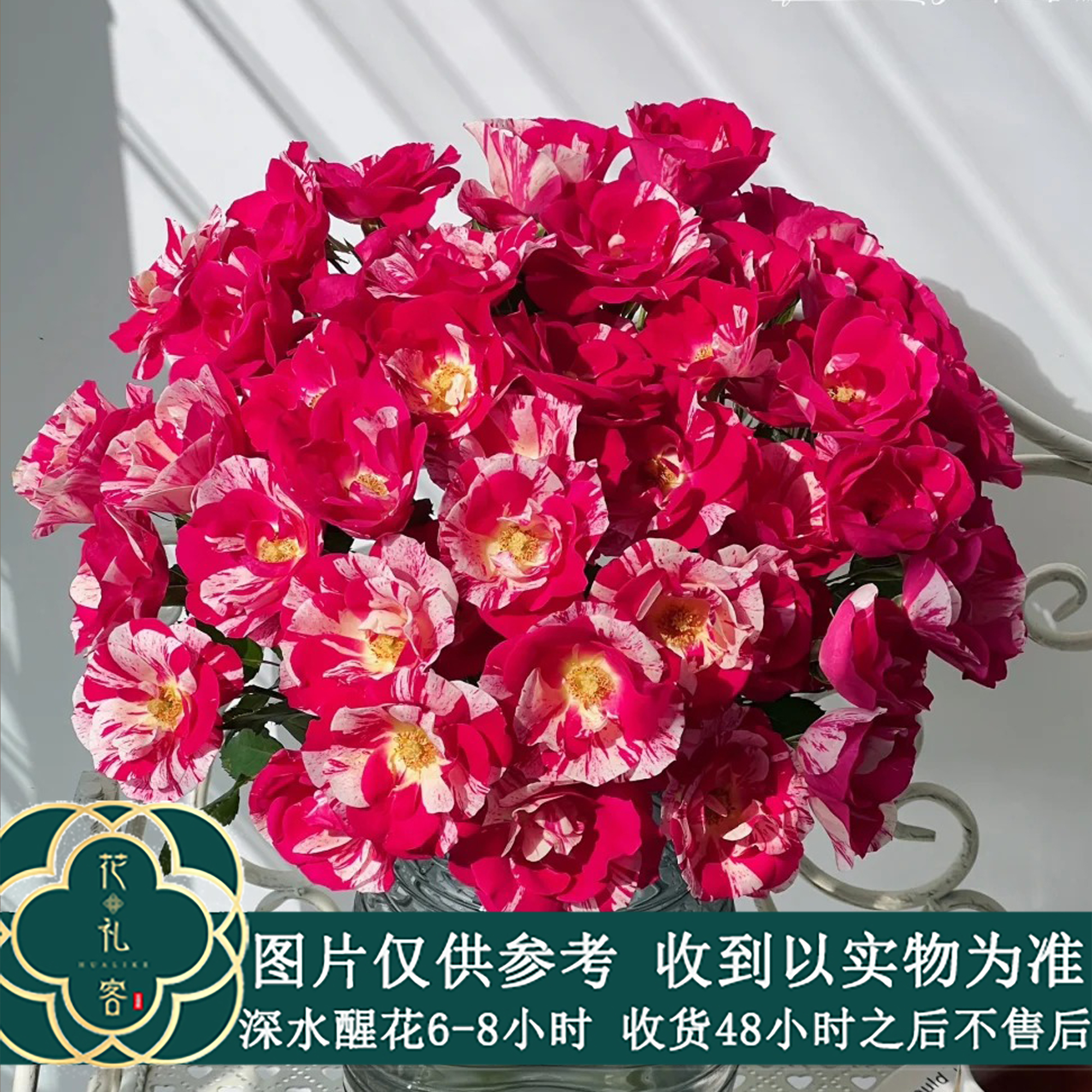 七叶花坊# 【草莓牛奶】高端稀有玫瑰 鲜花优选顺丰直发