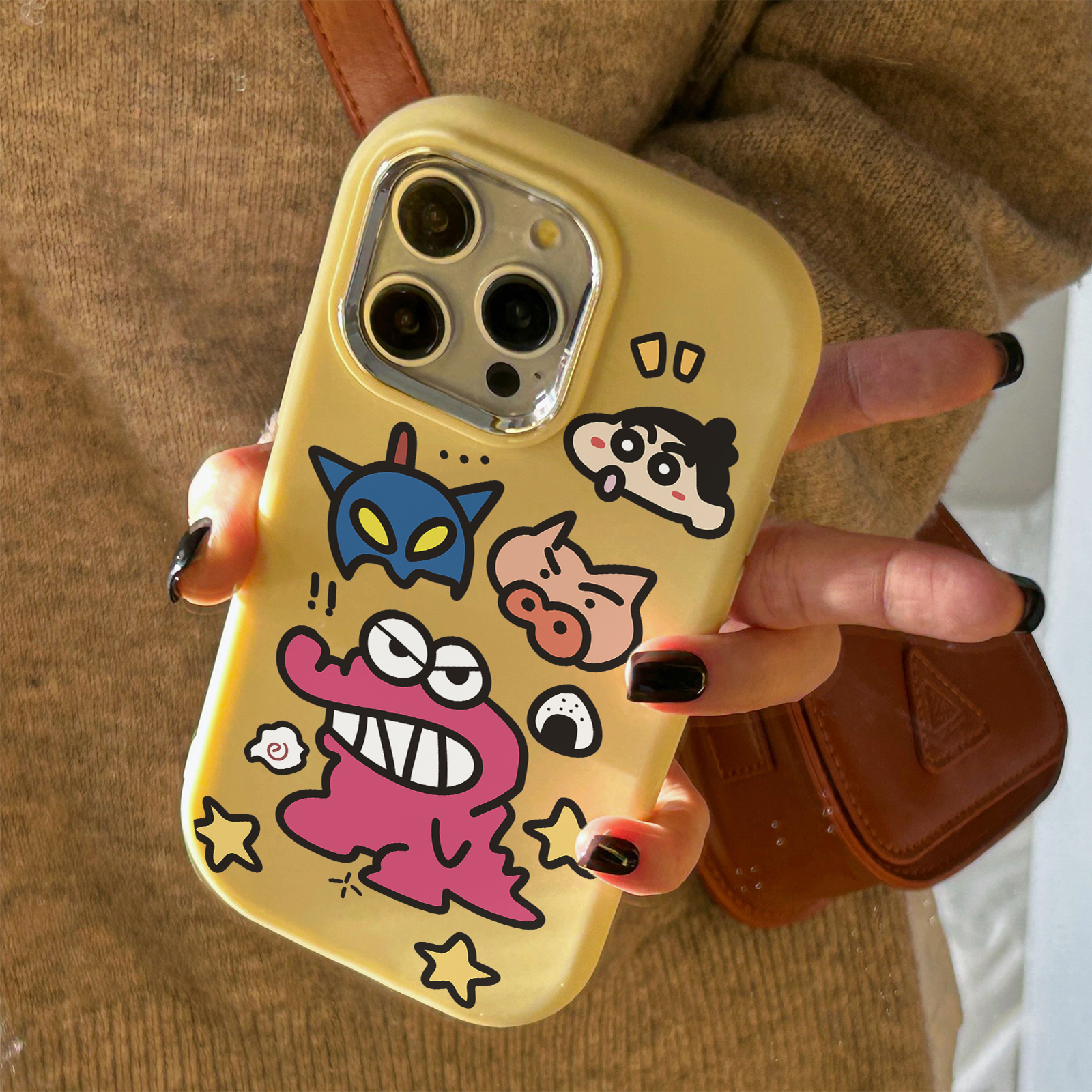 鳄鱼小新苹果15promax手机壳iPhone14新7/8plus软13/12/11/xr卡通