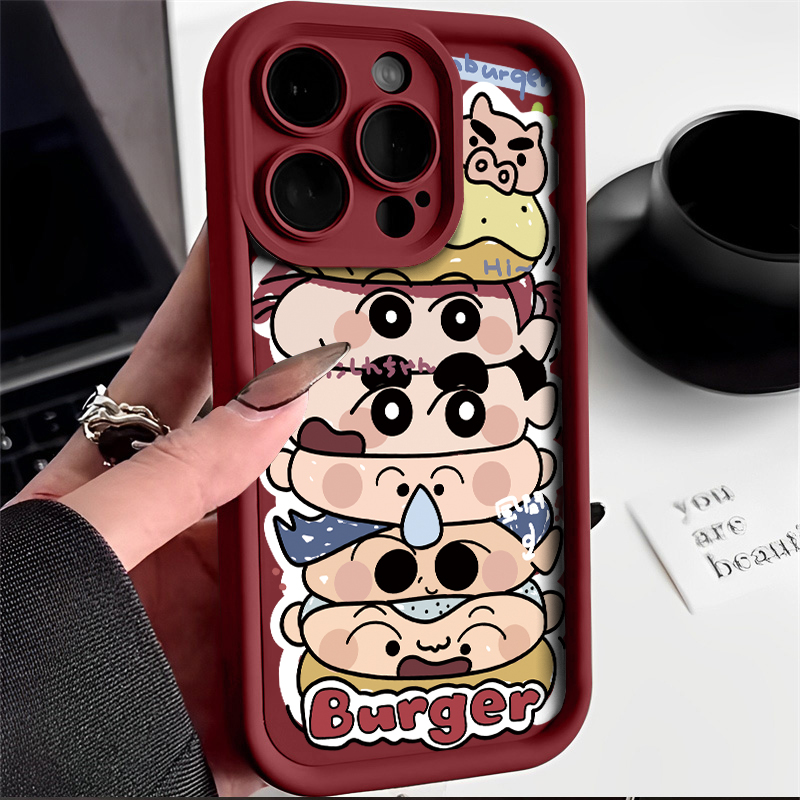 新门汉堡iphone15苹果手机壳14promax防摔13创意全包卡通个性小众