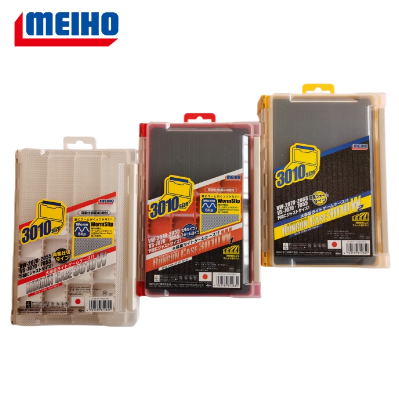 MEIHO/明邦双面路亚盒1010W1/3010W1软饵根钓铅头钩亮片曲柄钩盒