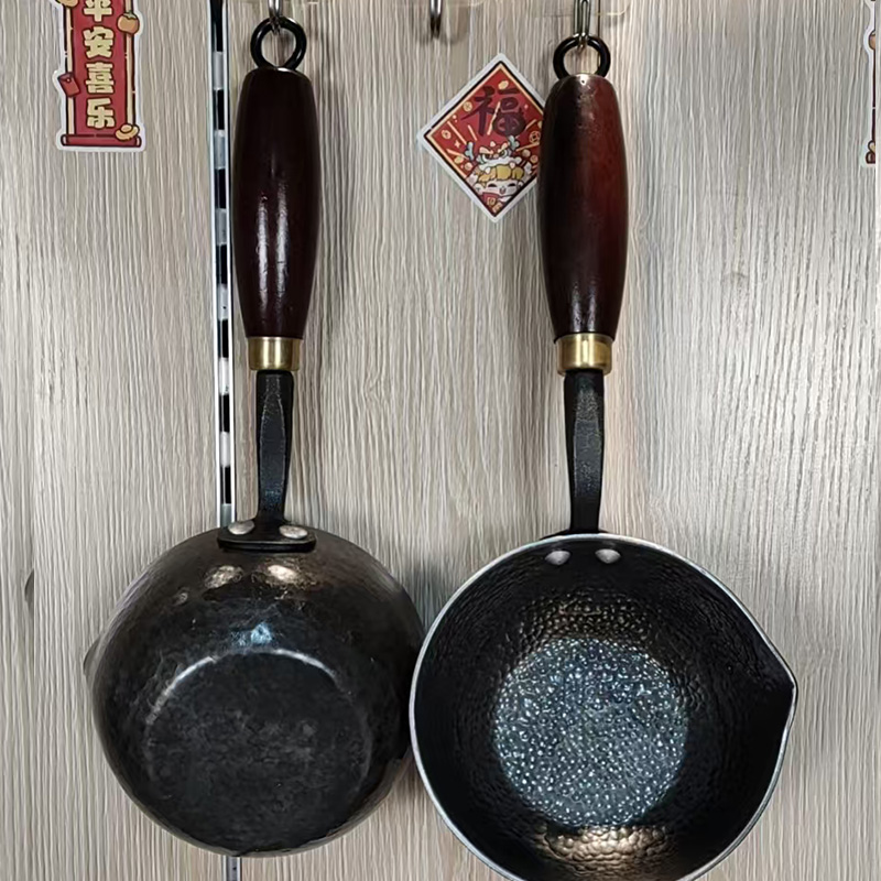 吉炊工社手工热锻泼油淋油锅专用加深辅食迷你煎鸡蛋小铁锅无涂层