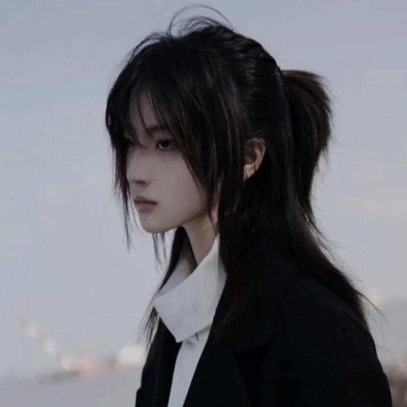 假发女短发可扎款狼尾中长发鲻鱼头日系中性帅气自然仿真全头套式