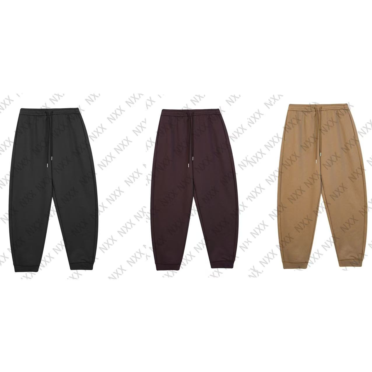 秋冬百搭运动时尚宽松休闲裤加绒潮流男女同款弯刀卫裤