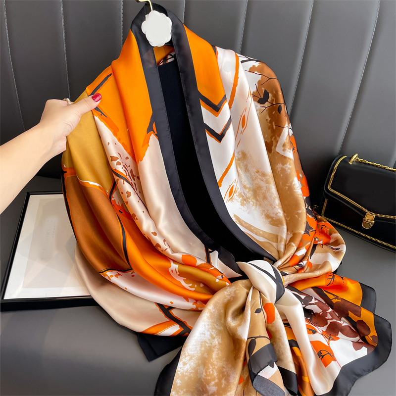 (孤品拼手速）一条让您美翻天杭州丝府丝巾尺寸180*90#4048