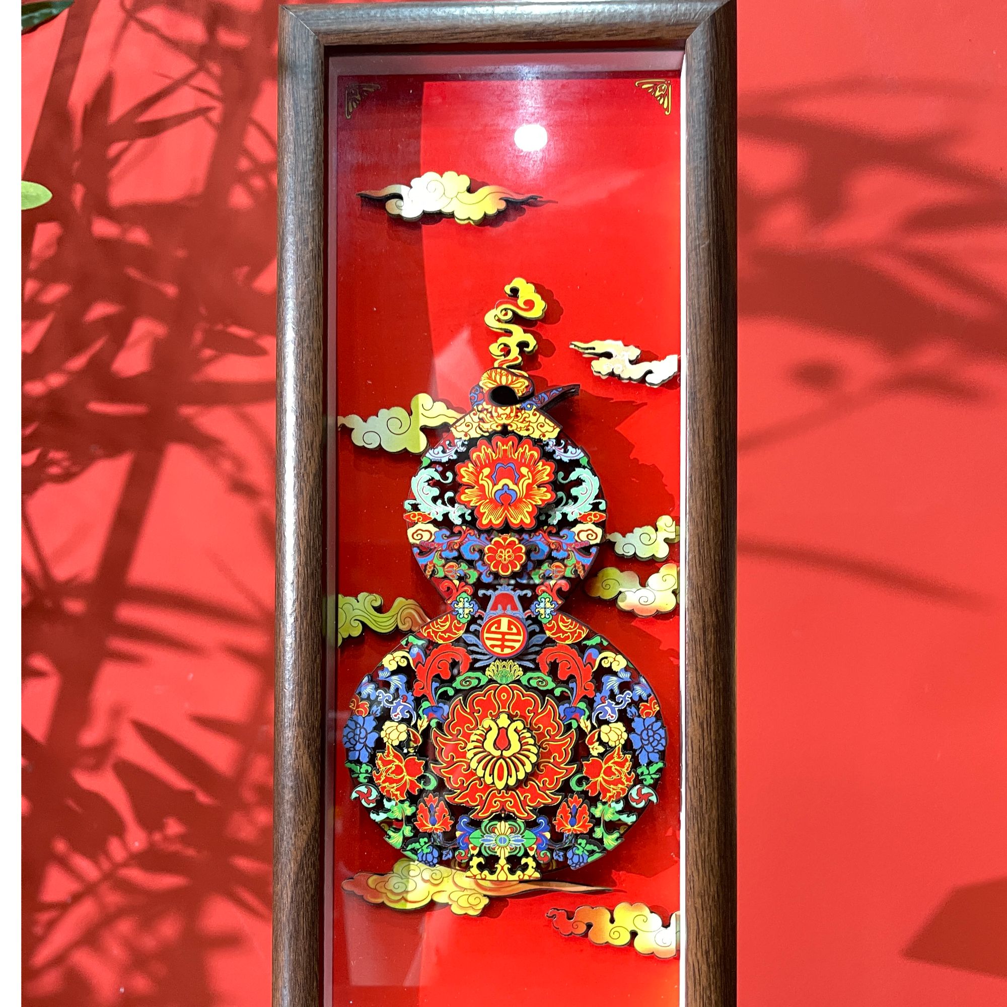 沝森【福禄】竖版葫芦剪纸3D手工立体装饰挂画办公室客厅送礼物