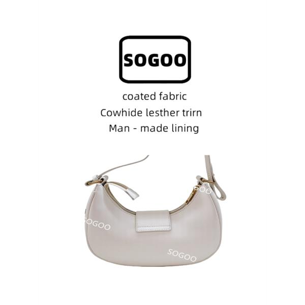 LQ-ONLY-QUEEN手工真皮女包金的门腋下白色