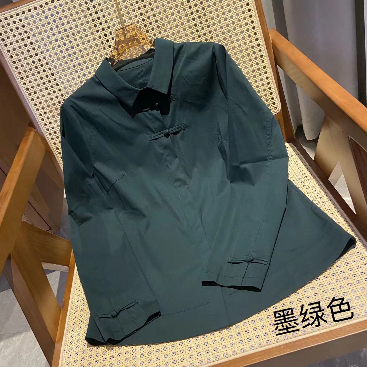 断码清仓【不加绒】款新国风盘扣衬衫