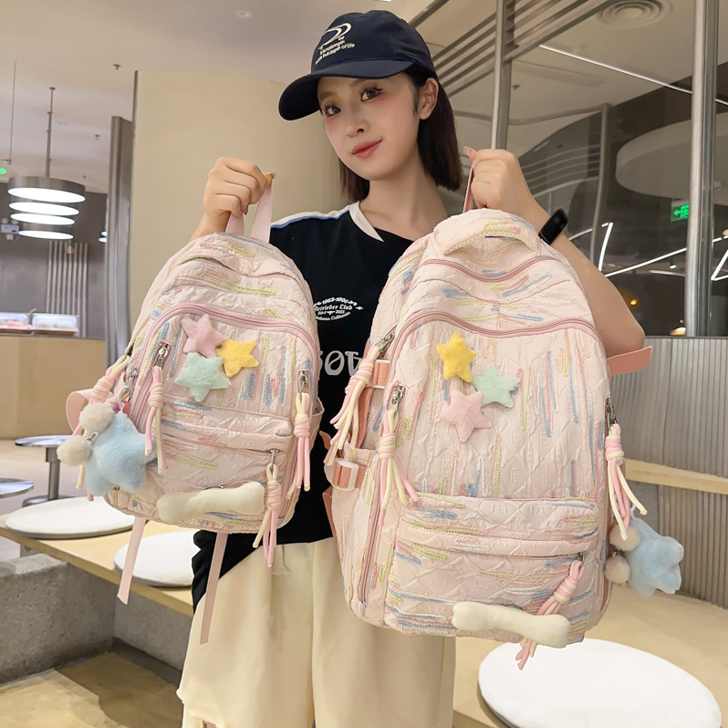 书包女生初中生日系ins少女高中大学生背包轻便百搭高颜值双肩包