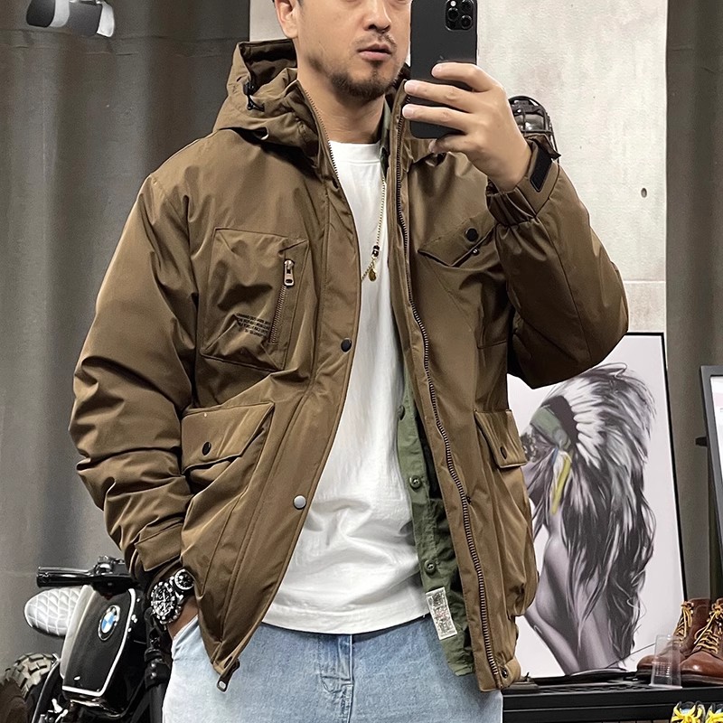 922机能风户外冲锋衣外套男士春秋季2023新款连帽羽绒服情侣夹克