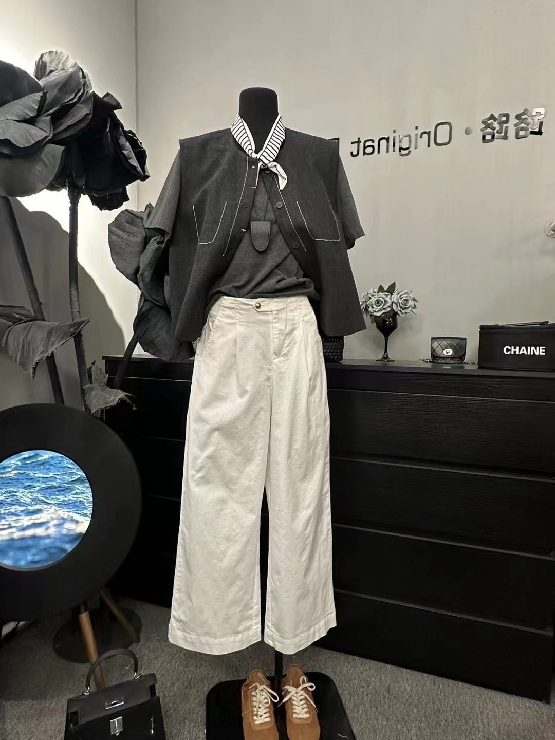 루루가−  （安克拉）马夹背心三件套2024新款小众无袖百搭休闲高级显瘦