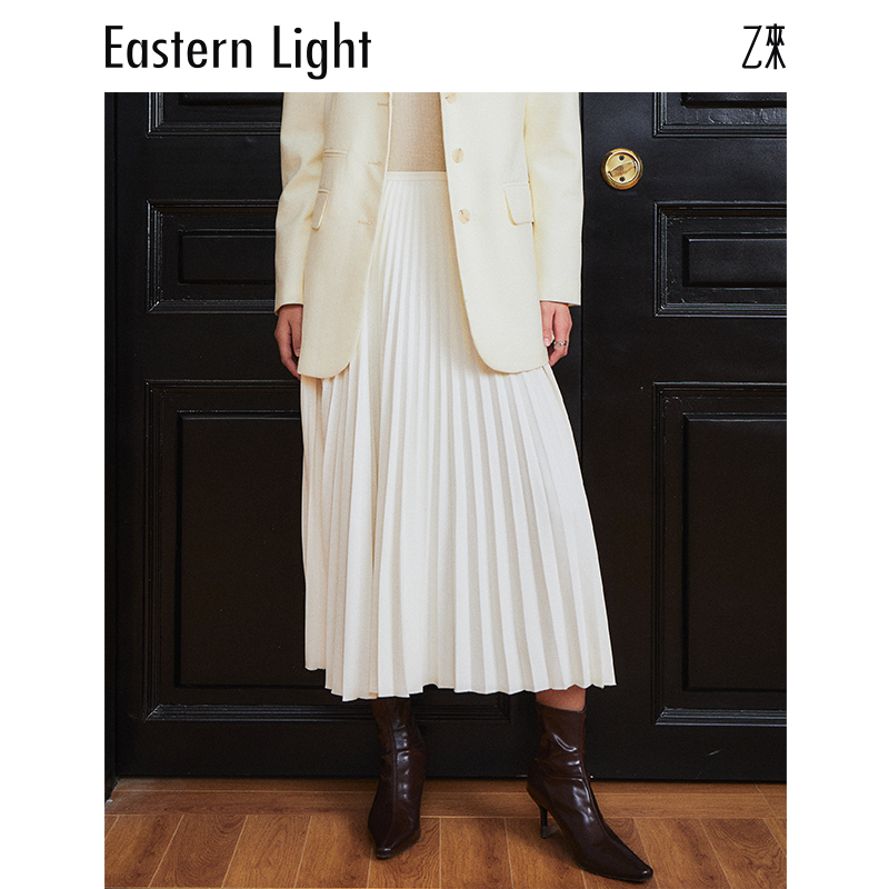 Eastern Light/乙来【100%日本进口中空涤纶纱线】半身裙女百褶裙